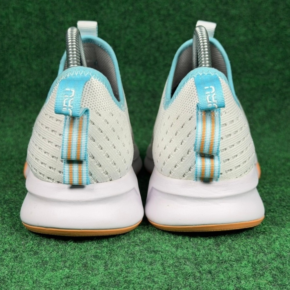 Kuru Atom Womens 8.5 White Blue Slip On Walking Shoes Comfort Sneakers 20850785 - Picture 5 of 9